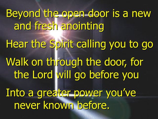 Beyond the open door